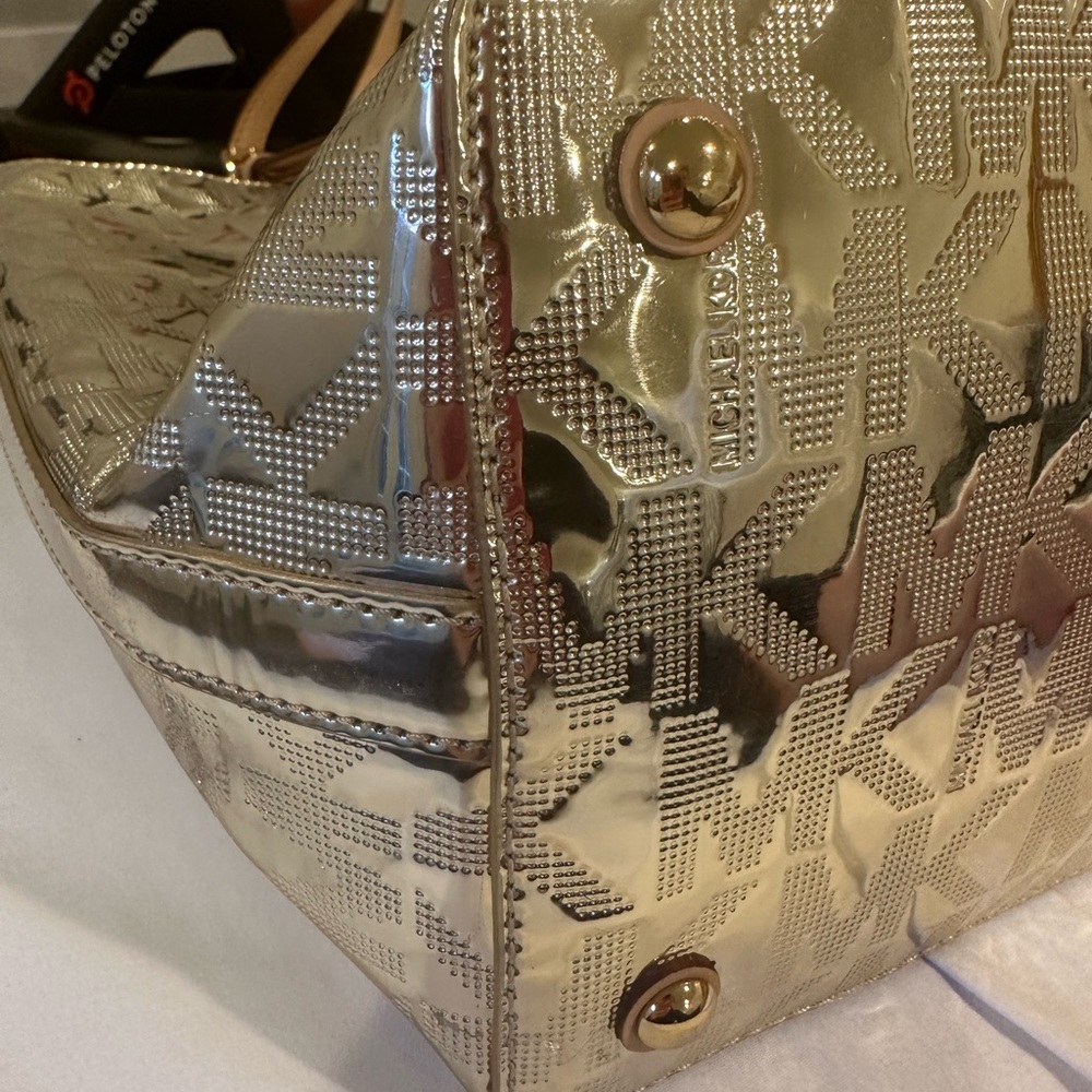 Michael Kors Metallic Gold Tote - Picture 5 of 8